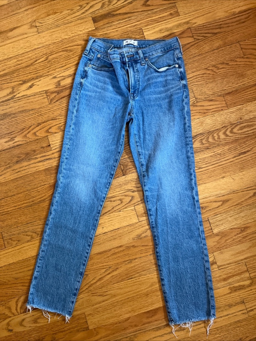 Madewell Perfect Vintage  Straight Jeans 27T- Blue